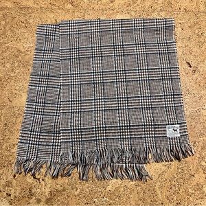 Hilltop Brand Vintage Scotland 100% Pure Wool Brown Plaid Scarf
